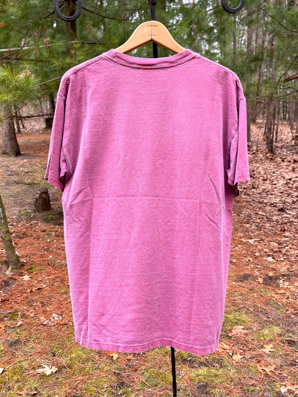 90s Comfort Colors Vermont Tourist T-Shirt Red Distressed Faded Granola Girl - Picture 3 of 13